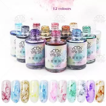 Акварельные чернила, жидкий лак для ногтей, гель-эффект, градиентный маникюр для женщин, 15 мл 7.7X3cm