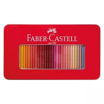 Акварельные цветные карандаши в плоской банке 100 цветов набор Faber-Castell TFC-WCP/100C