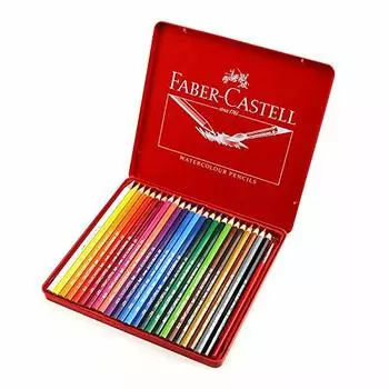 акварельные карандаши 24 цвета красная банка Faber-Castell FABER-CASTELL [предмет]