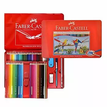 акварельные карандаши 48 цветов красная банка Faber-Castell FABER-CASTELL [предмет]