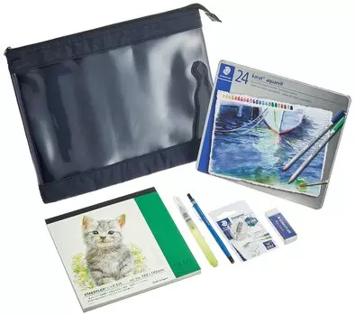 Акварельные карандаши STAEDTLER 24 цвета Calato Aquarelle Art Package 1 набор 125 SET-1