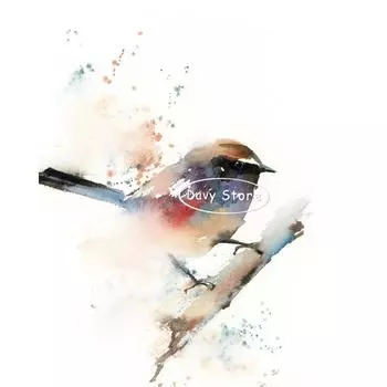 Акварельные картины с птицами, постеры и принты, холст, живопись, птицы, животные, настенное искусство, картины для комнаты в фермерском стиле, украшение дома 21cm30cm NoFrame