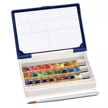 Акварельные краски Holbein Solid Artist Pan Color PN697 24 цвета в наборе 02697 (Палм Плюс)