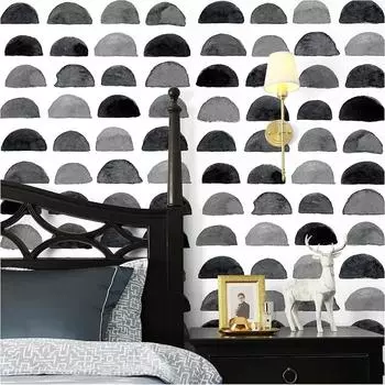 Акварельные мазки гребешка, кожура и приклеивание, утолщенные обои, съемная черная/белая виниловая самоклеящаяся роспись