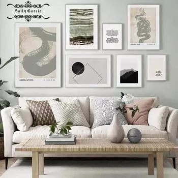 Акварельный холст с принтом, настенная живопись, геометрическая живопись, природный мрамор, абстрактный постер, простота, цитаты, картина, современный домашний декор 21*30cm