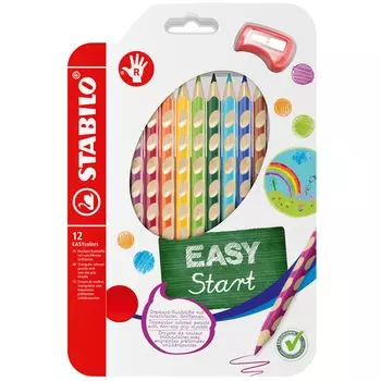 Акварельный карандаш STABILO Easy Color для правой руки 12 цветов 332-12