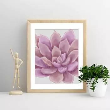 Акварельный плакат с кактусом, сочная настенная художественная картина, холст, HD печать, кактус, художественная работа, украшение для гостиной, дома, живопись куадрос 21cm30cm NoFrame