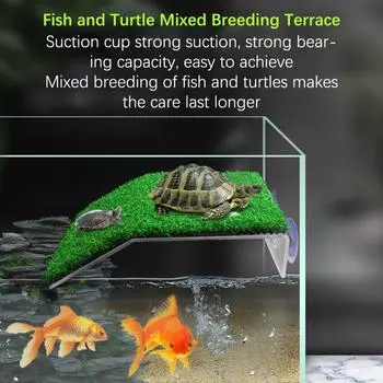 Аквариум Черепаха Терраса Моделирование Газон Бак Среда обитания Плавающий Остров Украшения
