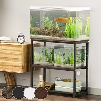 Аквариум DEWEL Ширина 65 x Глубина 30 x Высота Общая грузоподъемность аквариума 3 средние полки Высота регулируется с помощью 3 крючков-регуляторов Тип сборки аквариума