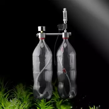 Аквариум DIY CO2 генератор система комплект Система CO2 генератор с электромагнитным клапаном счетчик пузырьков и проверка комплект реактора углекислого газа