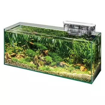 Аквариум GEX Glass Terrier Slim 600 с насосом постоянного тока, безрамный, Ш60 x Г20 x В25 см, 26 л, 6 частей, прибл.. [ЕК]