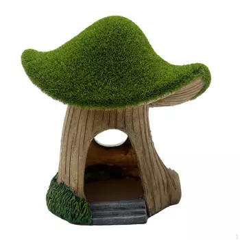 Аквариум Грибной Домик Украшение Аквариума Укрытие Укрытие Смола Коттедж Пейзаж Style A