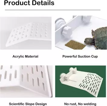 Аквариум с платформой для черепах, устойчивый к высоким температурам, с сильным всасыванием, акриловая доска для игр с черепахами, плавающая терраса для купания