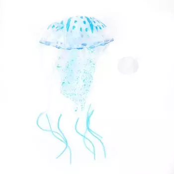 Аквариум силиконовый светящийся медуза поплавок для аквариума ландшафтный орнамент украшение среднего размера, M