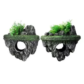Аквариум, украшенный подвесным искусственным камнем, украшения для аквариума, плавающий камень для микропейзажа, аквариум, исследующий улиток M