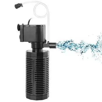 Аквариум Yaubay 5W, подходящий для большого типа фильтра, погружной циркуляции воды, 4-в-1, тропический сливной объемный фильтр, аквариумы объемом 40–200 л, тихий,