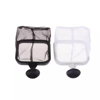 Аквариумная квадратная рыболовная сеть с присоской, выдвижная длинная ручка, рыболовные снасти для ловли рыбы, креветок, аксессуары для чистки аквариума чёрный