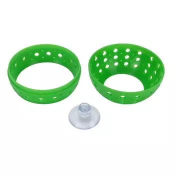 Аквариумная пещера-лежанка для рыб, украшение для аквариума, укрытие-домик для рыбок петушков с присоской для креветок зелёный