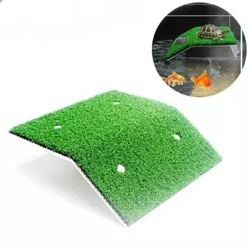 Аквариумная платформа для купания черепах, имитация газона, лестница для восхождения черепах, среда обитания для аквариума с рыбками, декоративный плавучий остров для мелких рептилий