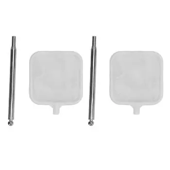 Аквариумная сетка для креветок, выдвижная ручка, мелкая сетка, крошечная сетка для аквариума, яиц, корма для рыб, мусора, 2 шт.