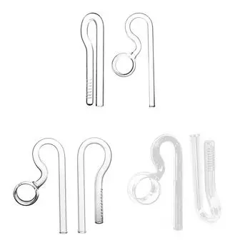 Аквариумная трубка для лилий Приток/выток Легко чистить Удалять масляные пятна Фильтр для скиммера Простая установка Стеклянная трубка для лилий