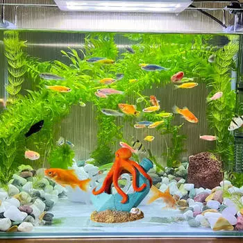 Аквариумное украшение Рыбная пещера Подводные украшения Убежище для креветок Реалистичное для рабочего стола синий