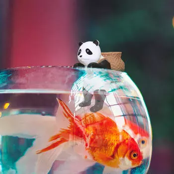 Аквариумные фигурки панды, украшения для дома, украшения для маленьких животных, игрушки для аквариума
