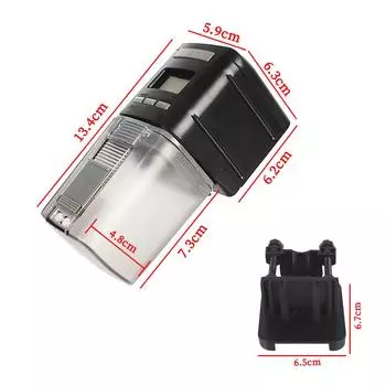 Аквариумные принадлежности Умные дозаторы корма для рыб Автоматическая кормушка для рыб Таймер для аквариума чёрный