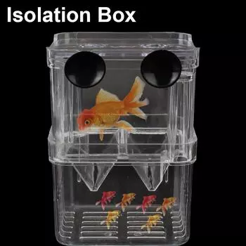 Аквариумный инкубатор для разведения мелких рыб, акриловый инкубатор для разведения, разделитель для креветок, рыб-клоунов, агрессивных или раненых рыб
