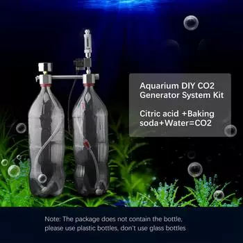 Аквариумный комплект системы генератора CO2 DIY Система генератора CO2 с электромагнитным клапаном Счетчик пузырьков и проверка комплекта реактора углекислого газа для аквариума с растениями with Solenoid Bubble Counter & Check Valve-UK PLUG