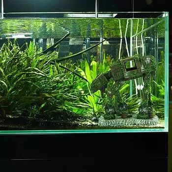 Аквариумный ландшафтный декор в форме робота-собаки, имитация аквариумного декора, ручная работа из смолы