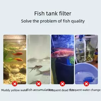 Аквариумный настенный бесшумный фильтр-водопад и кислородный насос Medium gauge