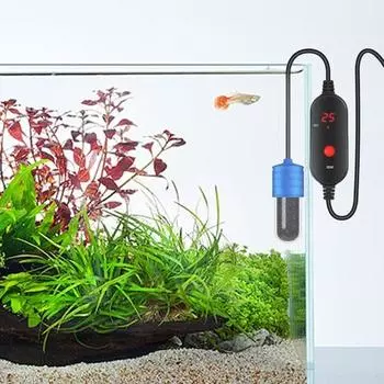 Аквариумный обогреватель Mini Betta Fish Tank Heater Погружной обогреватель для рыб с цифровым дисплеем Регулируемый небольшой обогреватель для аквариума Термостат 15W