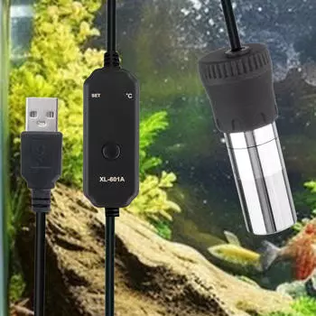 Аквариумный обогреватель нагревательный стержень USB зимний подогрев точный аквариум для рыб 15W 2L Tank