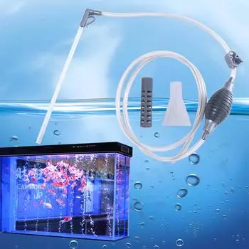 Аквариумный очиститель гравийный фильтр полуавтоматический воздушный насос инструменты для замены воды аквариумный сифон водяной насос очиститель чёрный