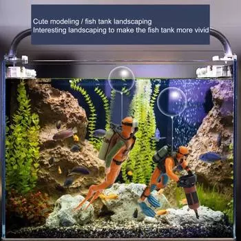 Аквариумный орнамент Красочный плавающий дизайн Уникальная форма Поплавок с линией Декор Смола Синий