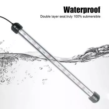 Аквариумный погружной светильник, светильник для аквариума, пульт дистанционного управления, водонепроницаемый, 5050 RGB LED, 16 видов цветов, 28 см, 48 см, вилка ЕС