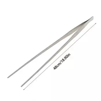 Аквариумный прямой пинцет из нержавеющей стали для аквариумов с рыбами, водные растения, 19-дюймовые щипцы для кормления червей 48