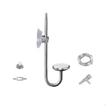 Аквариумный распылитель CO2 из нержавеющей стали, простая установка с присоской, прочный аквариум