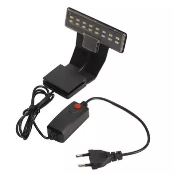 Аквариумный светильник Clip On Light Профессиональный сверхяркий мини ультратонкий светодиодный светильник для аквариума с черной оболочкой Tricolor Change