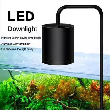 Аквариумный светильник LED Fishbowl Aqua Plant Lamp Grass Tank Lamp Clip Light Full Spectrum Lighting Plants Grow Supplies 12W/18W CN Plug