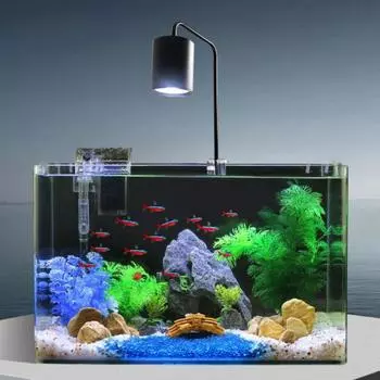 Аквариумный светильник LED Fishbowl Aqua Plant Lamp Grass Tank Lamp Clip Light Full Spectrum Lighting Plants Grow Supplies 12W/18W CN Plug