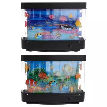 Аквариумный светильник с изображением подводного мира, движущиеся морские тропические рыбы, ночник для спальни, общежития, вечеринки в помещении, детской комнаты