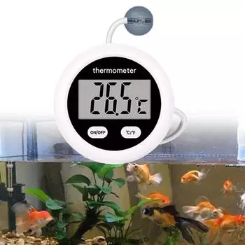 Аквариумный термометр Магнитный аквариум Многофункциональный ЖК-дисплей 5.2cm Round