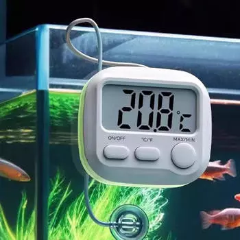 Аквариумный термометр Магнитный аквариум Многофункциональный ЖК-дисплей Square 7x2.5x6.5cm