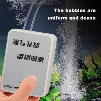 Аквариумный воздушный насос, перезаряжаемый, двойной выход, насос для аквариума с кислородом, барботер, мини-аэратор для гидропонного аквариума для рыбалки на открытом воздухе белый