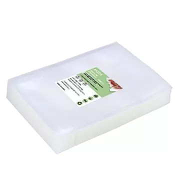 AKZIM Вакуумная упаковка Вакуумные пакеты 100 для вакуумной упаковки Вакуумная вакуумная упаковка Специализированные антибактериальные дегазационные и пищевые пакеты для штучной продукции при низкой температуре,