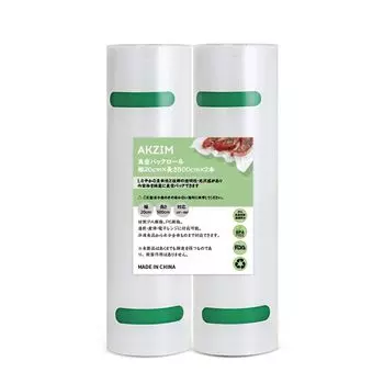 AKZIM вакуумная упаковка рулон 20 x 500 см x 2 пищевой запайщик специальный рулон сменный рулонный материал тисненый вакуумный виниловый вакуумный упаковочный пакет для еды