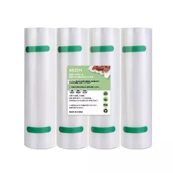 AKZIM вакуумная упаковка рулон ширина 20 x 500 см x 4 пищевой запайщик специальный рулон сменный рулонный материал вакуумный виниловый пакет для вакуумной упаковки сохранение продуктов питания