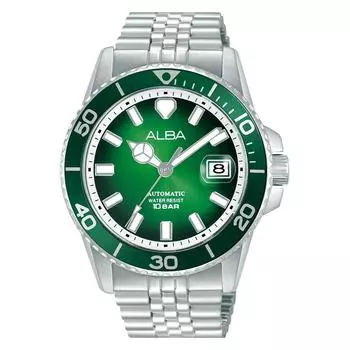 АЛЬБА (От Seiko) Автоматические мужские часы из нержавеющей стали с серым циферблатом AU4049X1